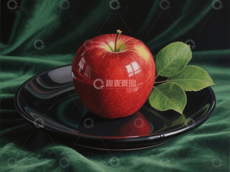 高清大图下载【趣麦麦图】红苹果静物写实画