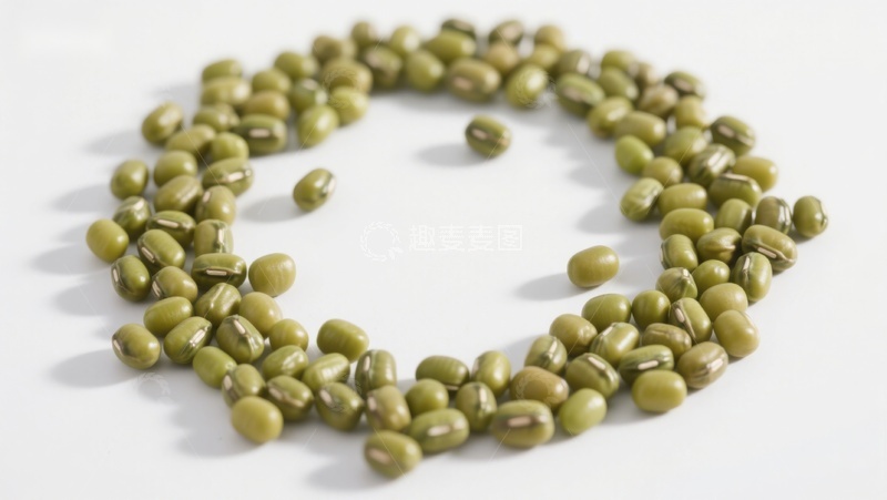 高清大图下载【趣麦麦图】绿豆排列成圆形图案