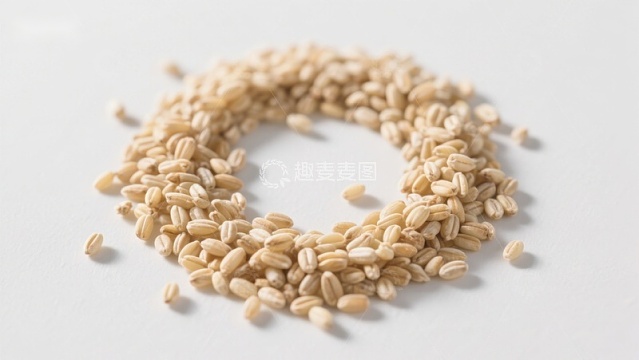 圆形排列的谷物颗粒