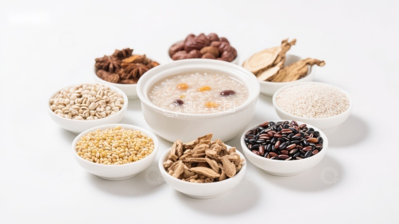 高清大图下载【趣麦麦图】多种谷物与粥的组合展示