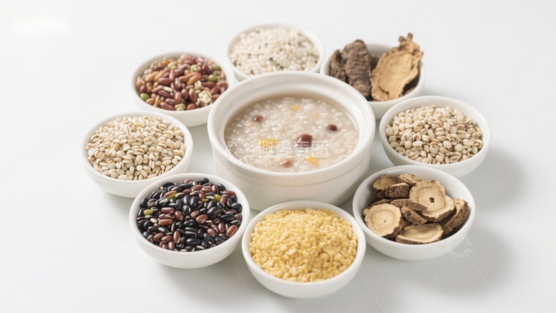 高清大图下载【趣麦麦图】多种谷物与粥的组合展示