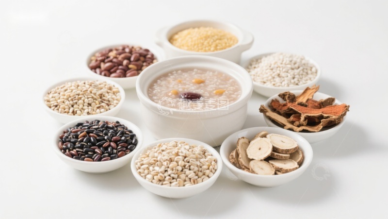 高清大图下载【趣麦麦图】多种谷物与粥的组合展示