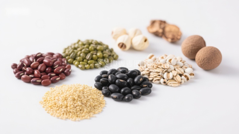 高清大图下载【趣麦麦图】多种谷物与豆类的组合展示