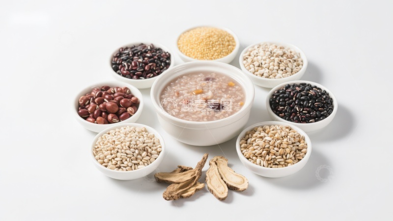 高清大图下载【趣麦麦图】多种谷物与粥的组合展示