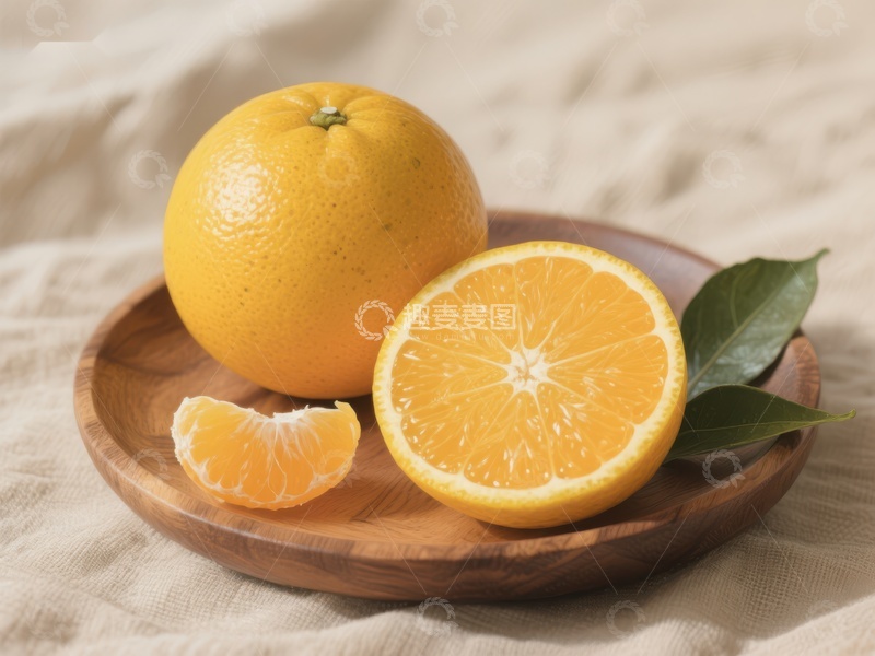 高清大图下载【趣麦麦图】新鲜橙子切片展示
