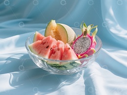 清新水果拼盘，色彩斑斓