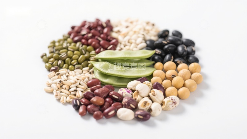 高清大图下载【趣麦麦图】多种豆类与谷物的组合展示