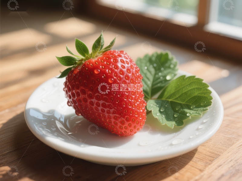高清大图下载【趣麦麦图】阳光下的新鲜草莓
