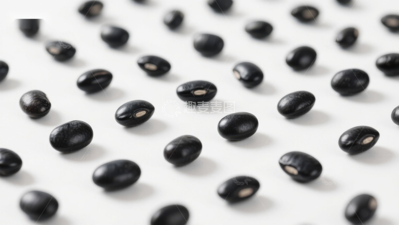 高清大图下载【趣麦麦图】整齐排列的黑豆