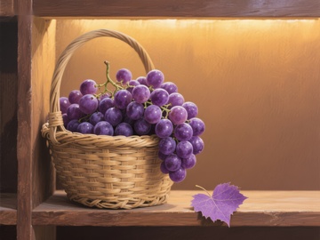 篮子里的紫葡萄
