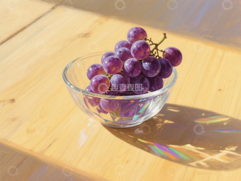 高清大图下载【趣麦麦图】阳光下的葡萄碗