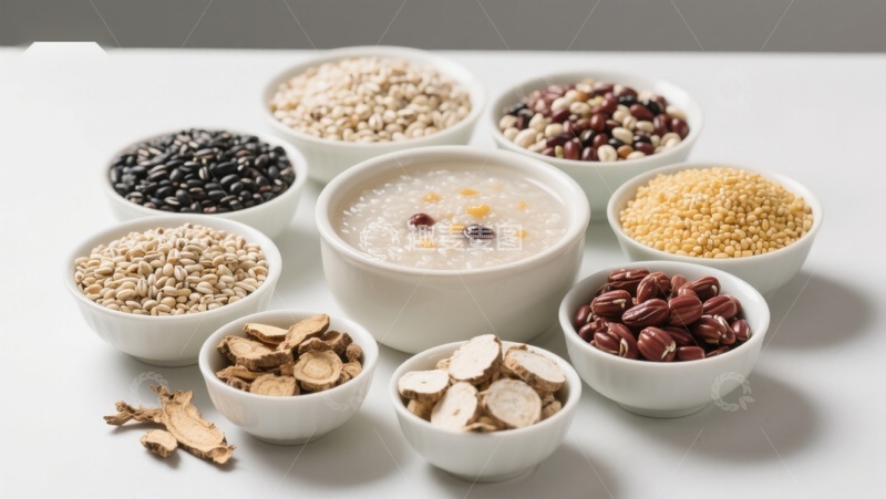 高清大图下载【趣麦麦图】多种谷物与粥的组合展示