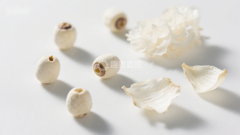 高清大图下载【趣麦麦图】莲子与银耳的静物组合