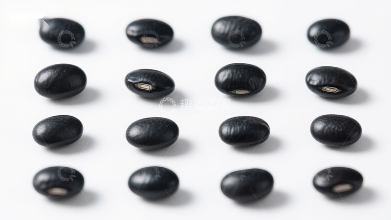 高清大图下载【趣麦麦图】整齐排列的黑豆