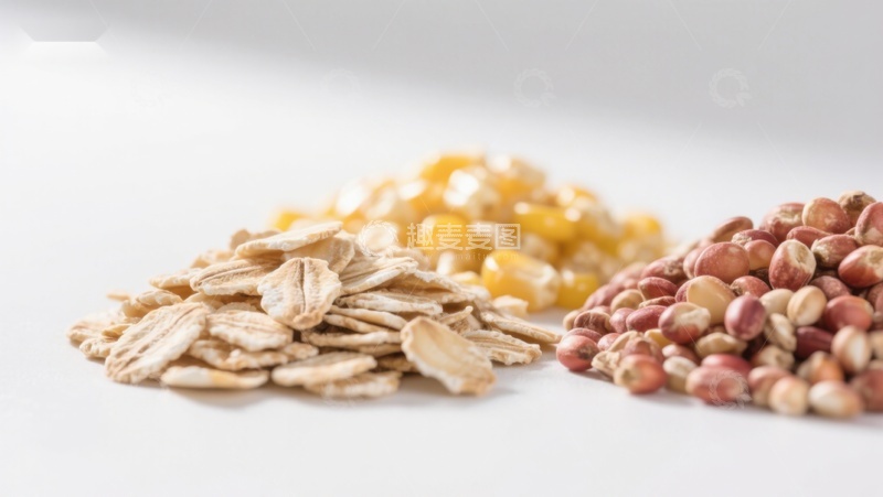 高清大图下载【趣麦麦图】燕麦玉米坚果健康食材
