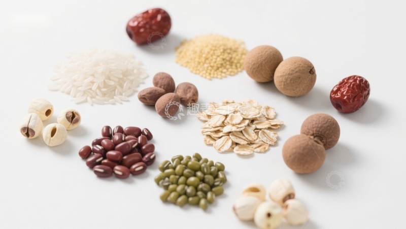 高清大图下载【趣麦麦图】多种谷物与坚果的组合展示