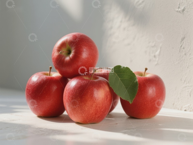 高清大图下载【趣麦麦图】阳光下的红苹果堆