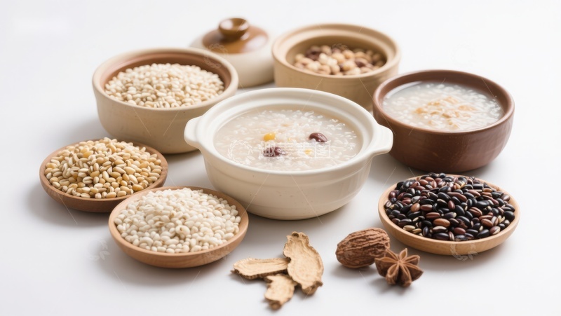 高清大图下载【趣麦麦图】多种谷物与粥的健康组合