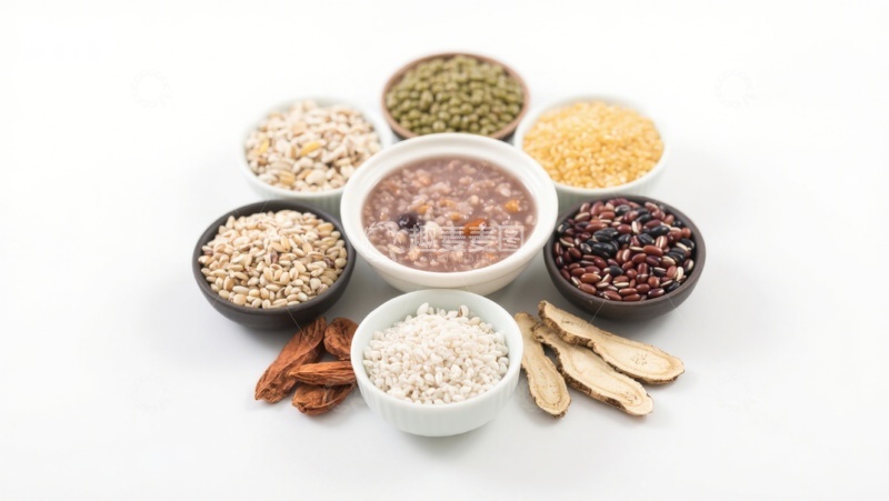 高清大图下载【趣麦麦图】多种谷物与粥的组合展示