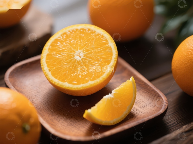 高清大图下载【趣麦麦图】新鲜橙子切片展示