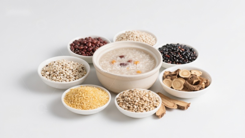 高清大图下载【趣麦麦图】多种谷物与粥的组合展示