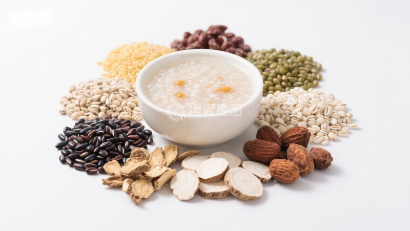 高清大图下载【趣麦麦图】养生粥与多种谷物食材