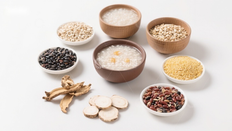 高清大图下载【趣麦麦图】多种谷物与粥的组合展示