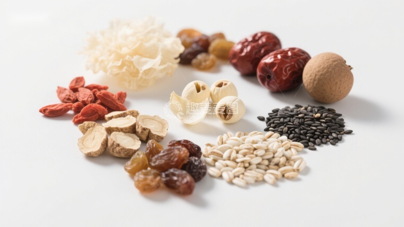 高清大图下载【趣麦麦图】多种传统食材与药材展示