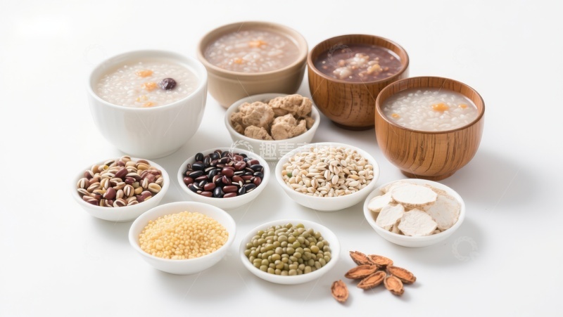 高清大图下载【趣麦麦图】多样谷物与粥品展示