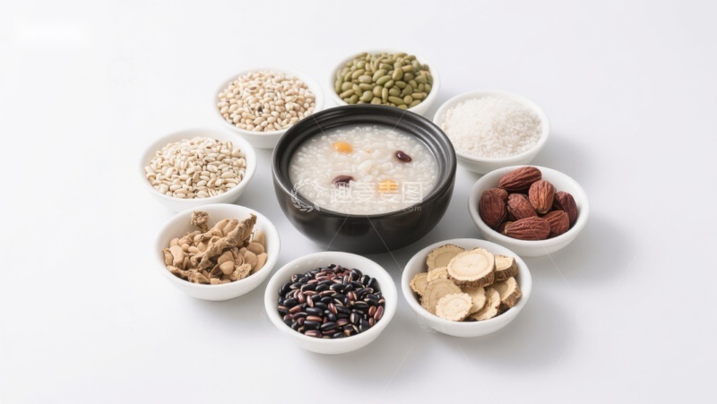 高清大图下载【趣麦麦图】多种谷物与粥的组合展示