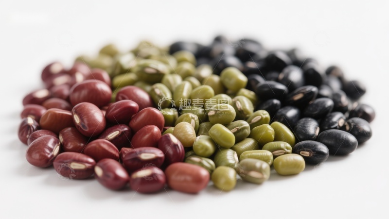 高清大图下载【趣麦麦图】四种豆类的色彩组合