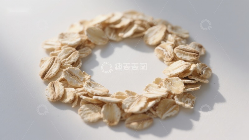 高清大图下载【趣麦麦图】燕麦片围成的圆形图案