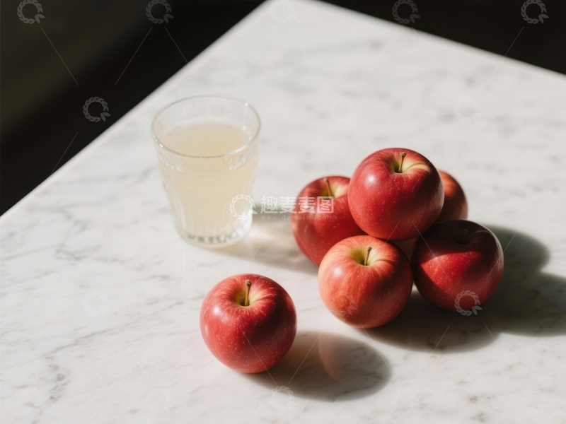 高清大图下载【趣麦麦图】苹果与果汁的清新组合