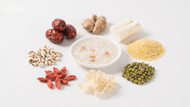 传统食材与粥品展示