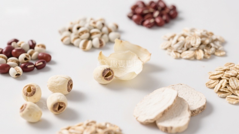 高清大图下载【趣麦麦图】多种传统食材的静物展示
