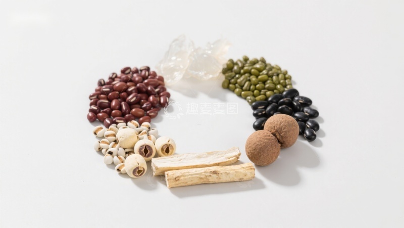 高清大图下载【趣麦麦图】多种豆类与药材的组合展示