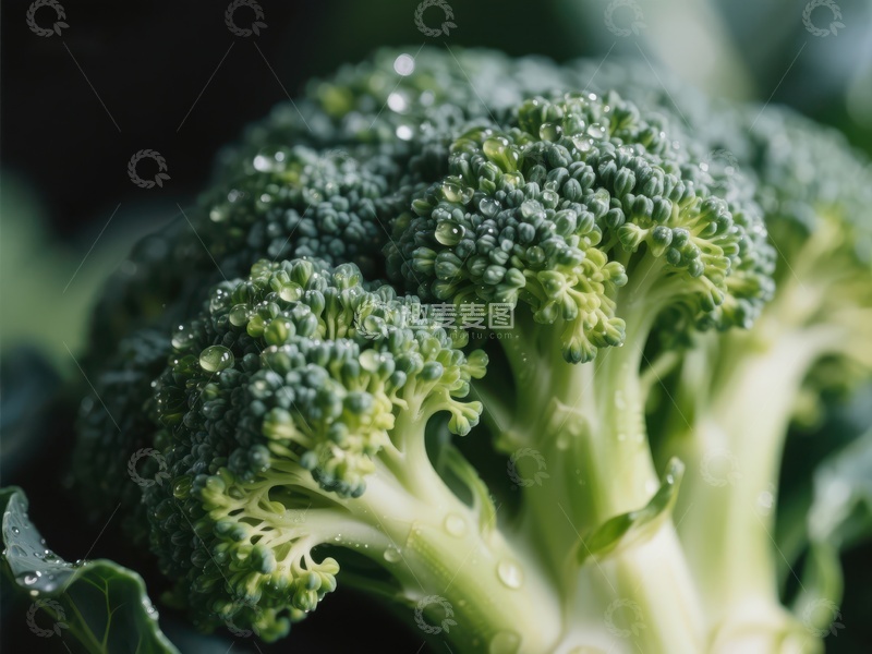 高清大图下载【趣麦麦图】新鲜绿色西兰花特写