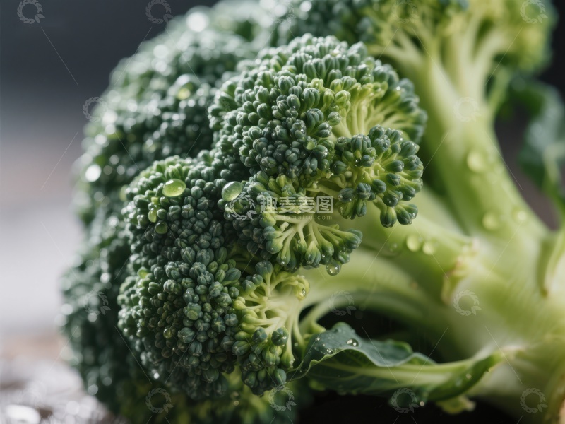 高清大图下载【趣麦麦图】新鲜绿色西兰花特写