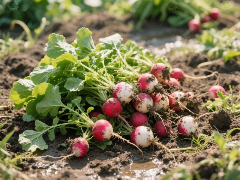 高清大图下载【趣麦麦图】新鲜收获的萝卜