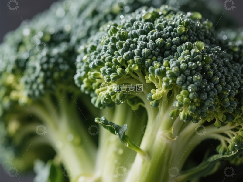 高清大图下载【趣麦麦图】新鲜绿色西兰花特写