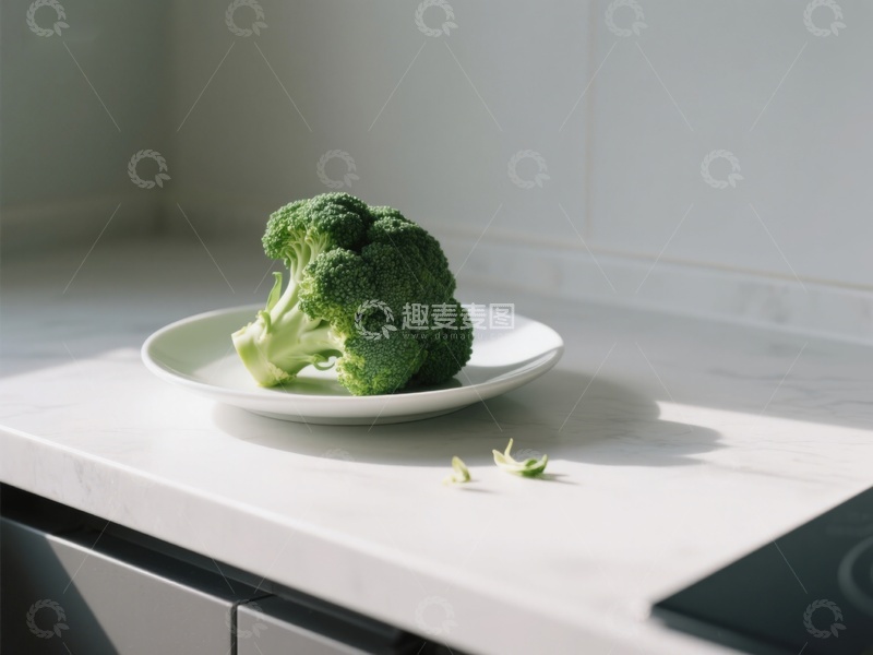 高清大图下载【趣麦麦图】盘中的西兰花