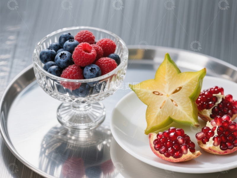 高清大图下载【趣麦麦图】新鲜水果拼盘与浆果特写