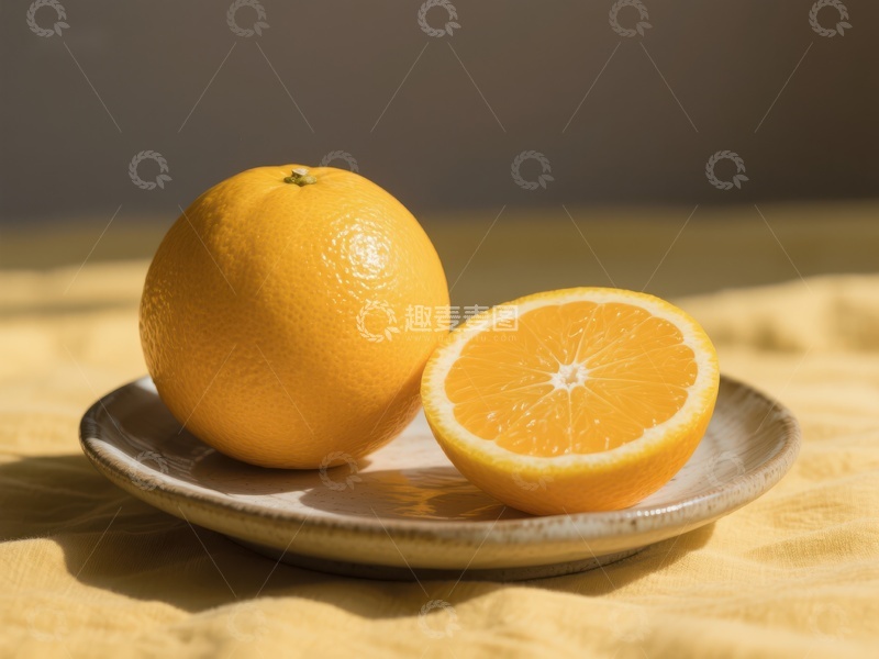 高清大图下载【趣麦麦图】新鲜橙子静物图