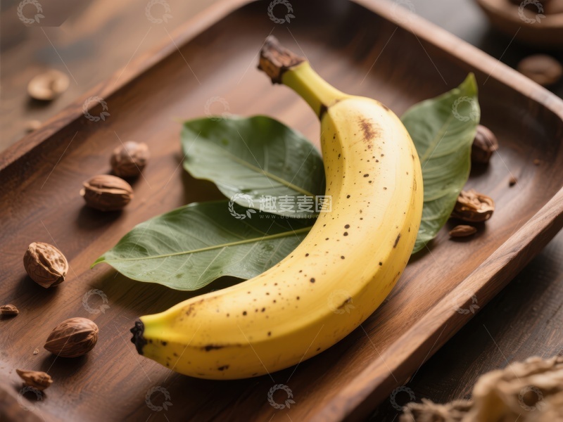 高清大图下载【趣麦麦图】香蕉与坚果的静物组合