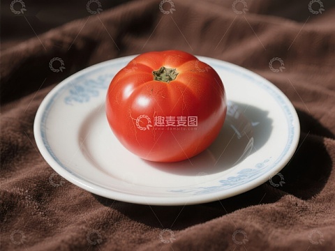 盘中的新鲜红番茄