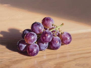 阳光下的紫葡萄