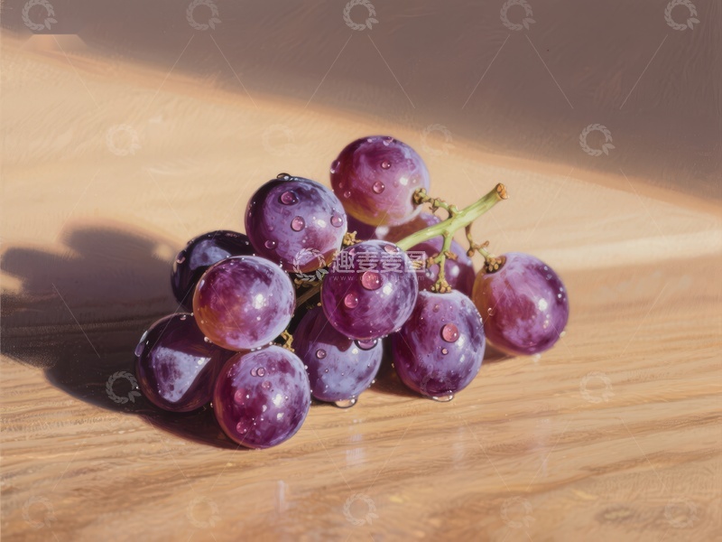 高清大图下载【趣麦麦图】阳光下的紫葡萄