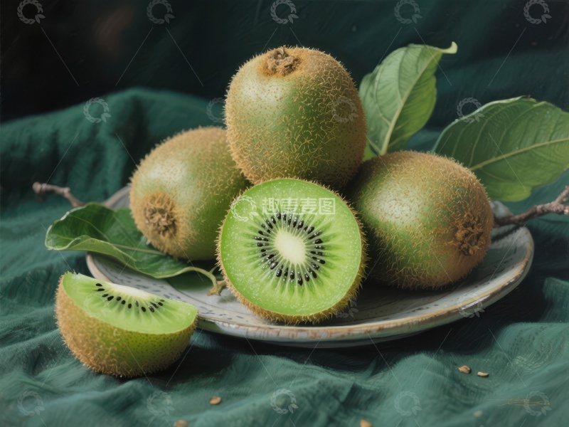 新鲜猕猴桃静物图