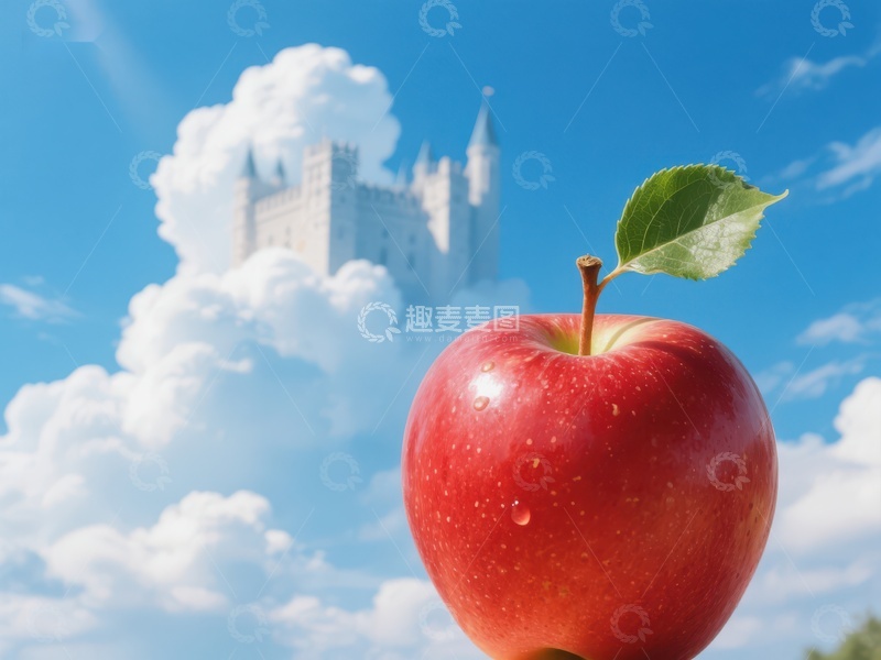 高清大图下载【趣麦麦图】红苹果与梦幻城堡