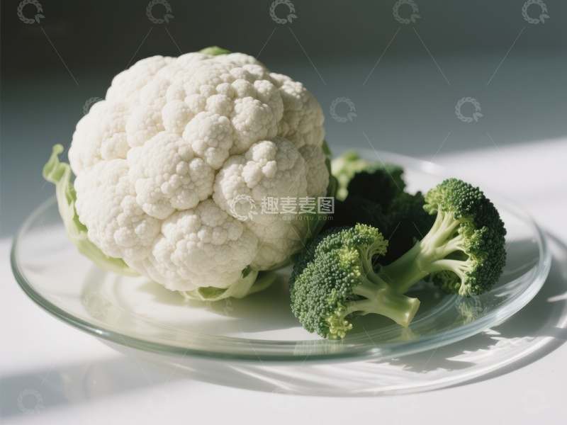 高清大图下载【趣麦麦图】新鲜花椰菜与西兰花